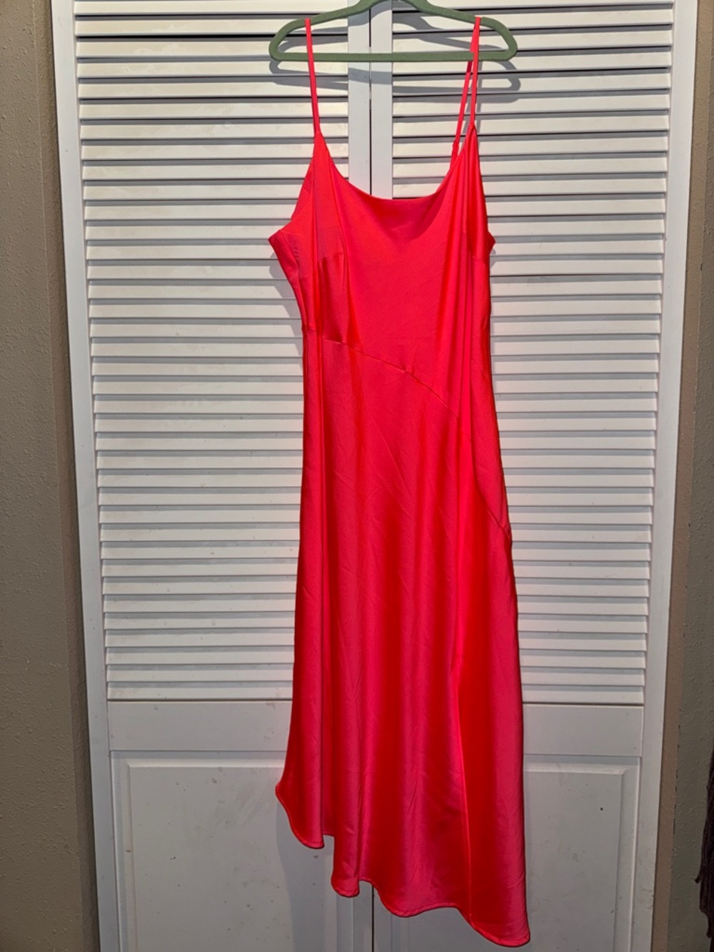 a new day Neon Pink Satin Slip Dress